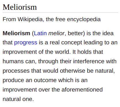 Meliorism Wikipedia